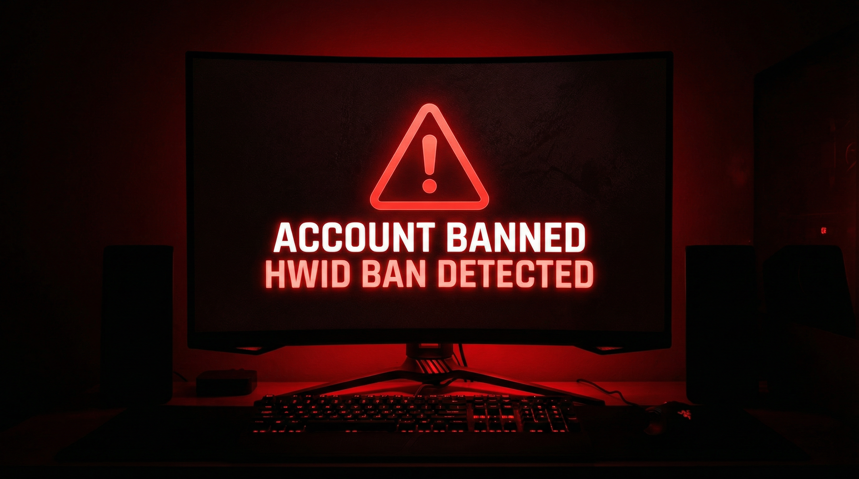 Game ban notification screen showing HWID ban